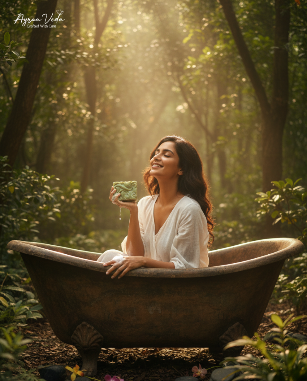 Ayraa Veda natural detox soap bar for oily and acne-prone skin"