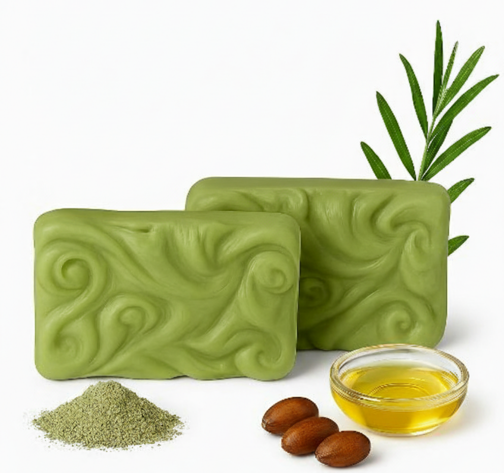 Small batch chemical-free facial soap – deep cleansing clay bar"